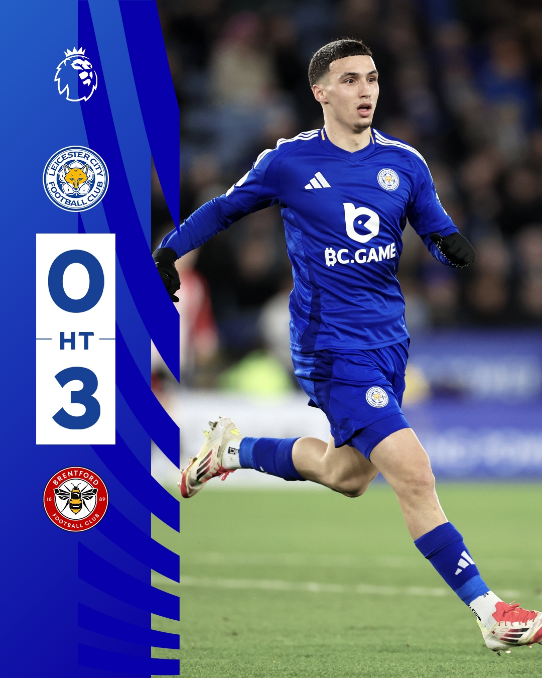  半場0-3！萊斯特若不進球輸球，將主場6連敗0進球創(chuàng)歷史最糟戰(zhàn)績